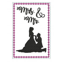 ITH Postkarte - Mr. & Mrs. Silhouette